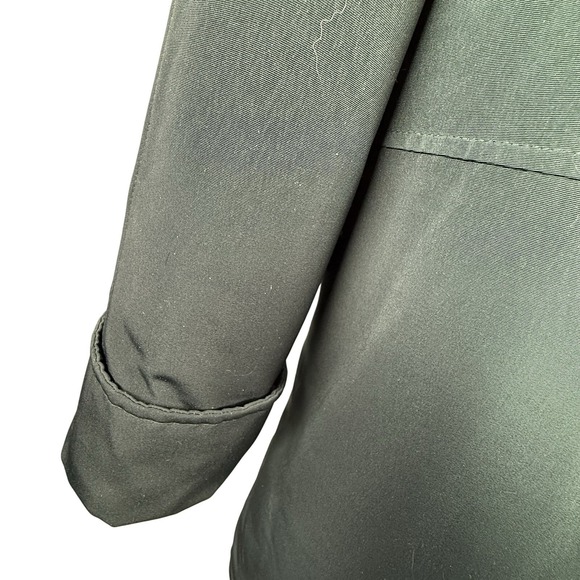 Mid Length Parka Coat Size Small Removable Hood Full Zip Genuine Fox Fur Winter - Picture 7 of 13